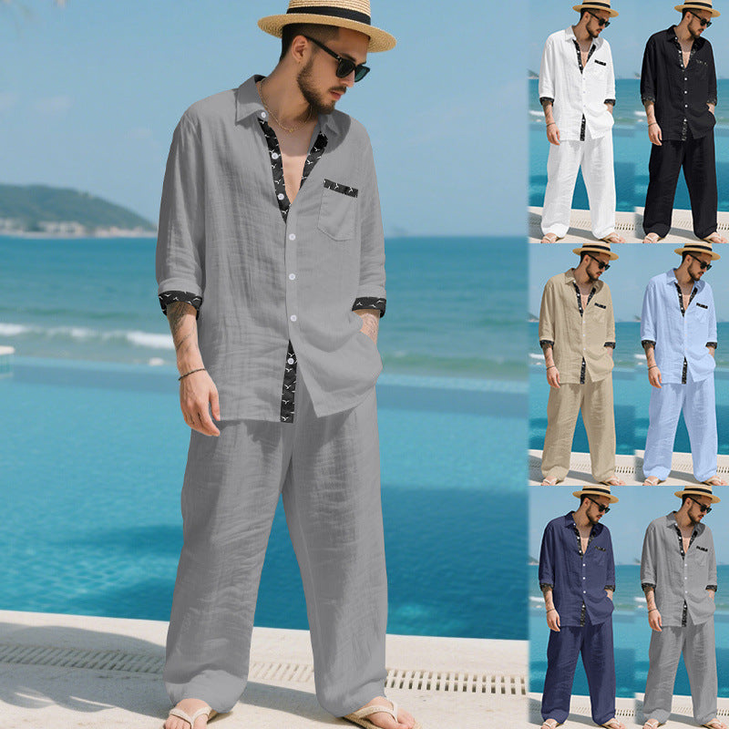 Herren Sakko Freizeit Slim Fit mit Anzugshose Modern - BerlinGlamour