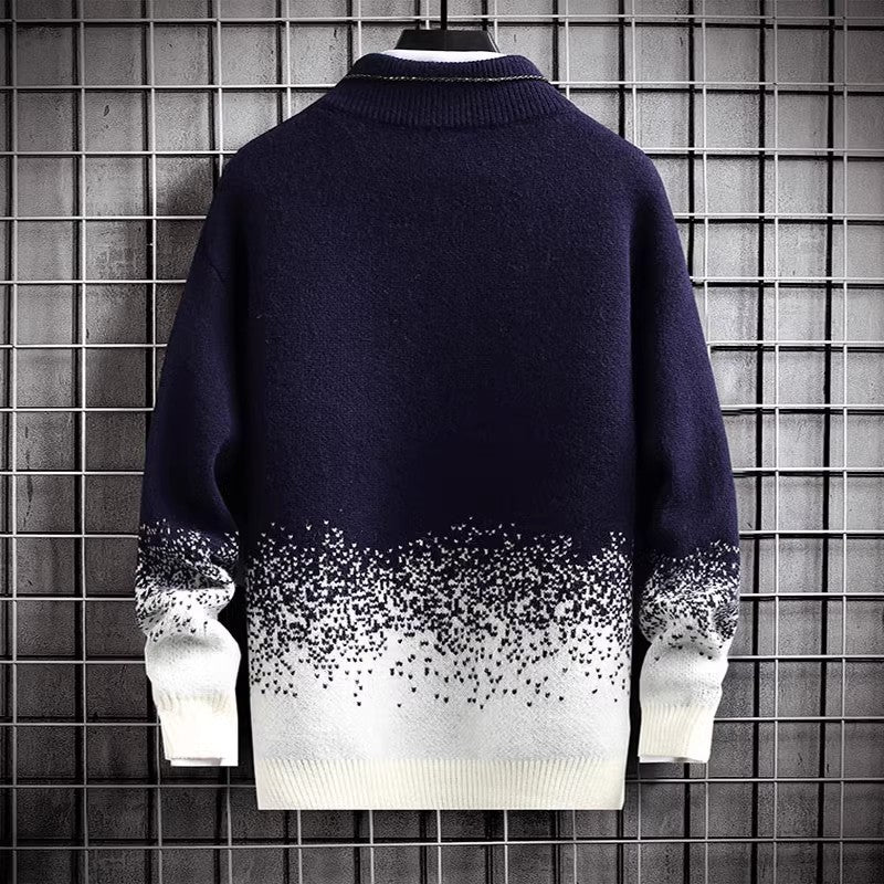 Herren Pullover Rollkragen Modern Farbverlauf Stylish