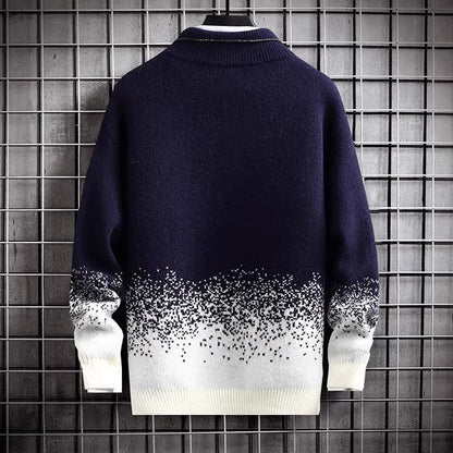 Herren Pullover Rollkragen Modern Farbverlauf Stylish