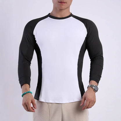 Herren Langarmshirt Sport Atmungsaktiv Ergonomisch - BerlinGlamour