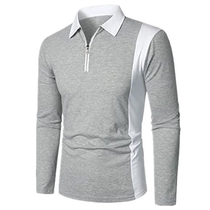 Herren Polohemd Langarm Sportlich Modern Farben