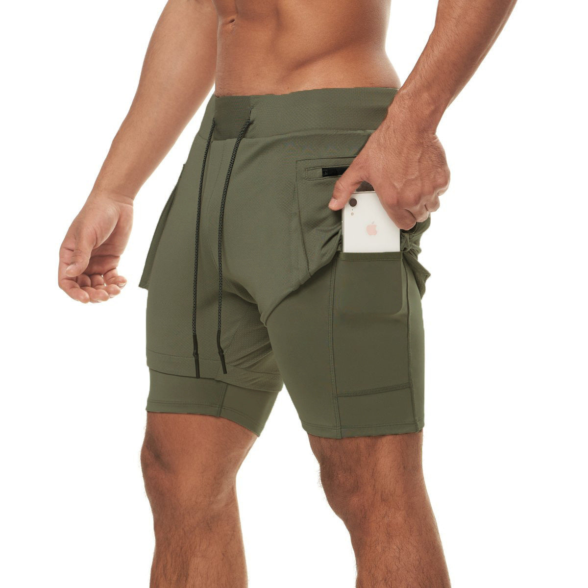 Herren Trainingshorts Mit Unterhose Funktionale Sportshorts