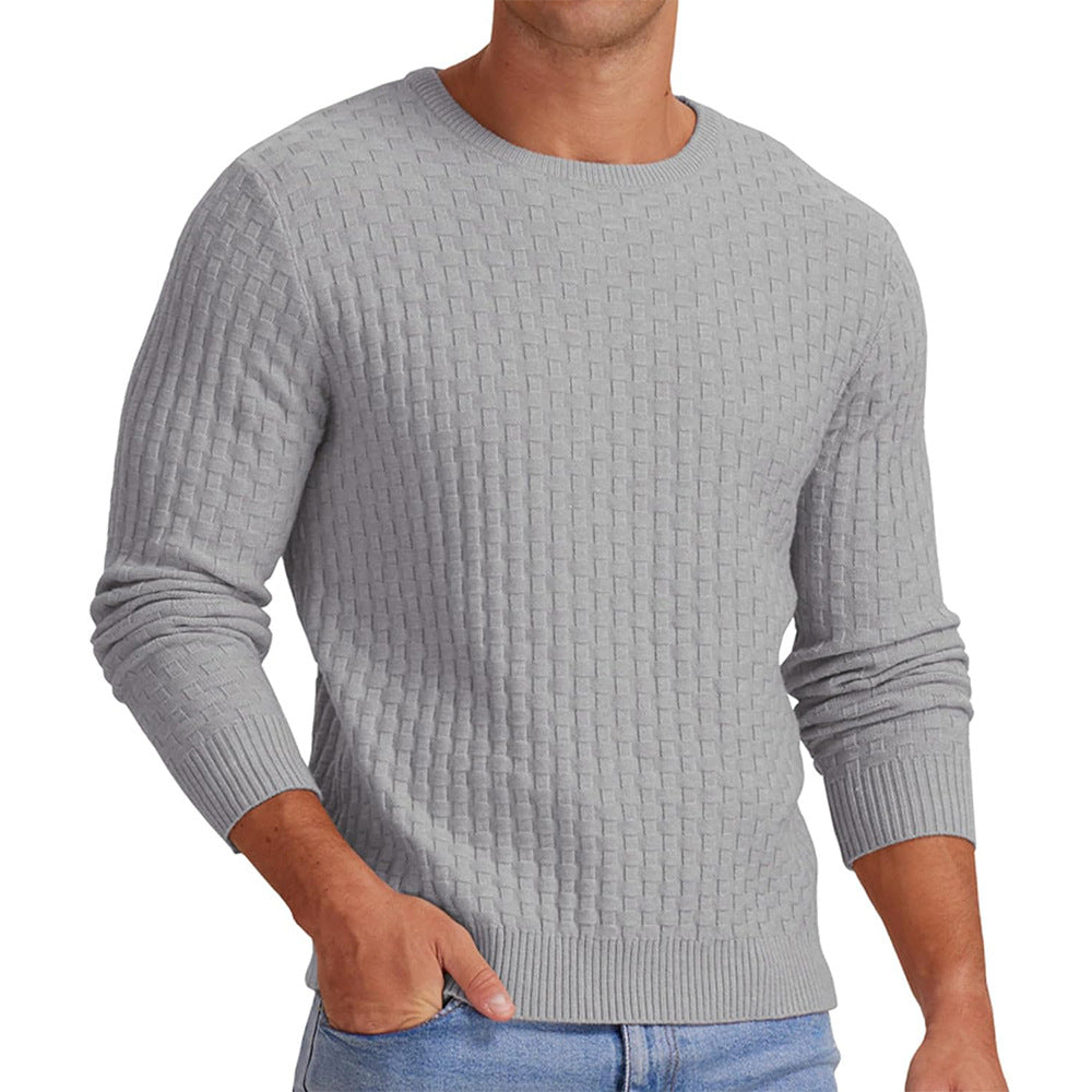 Strickpullover Herren Lässig Grobstrick Modern