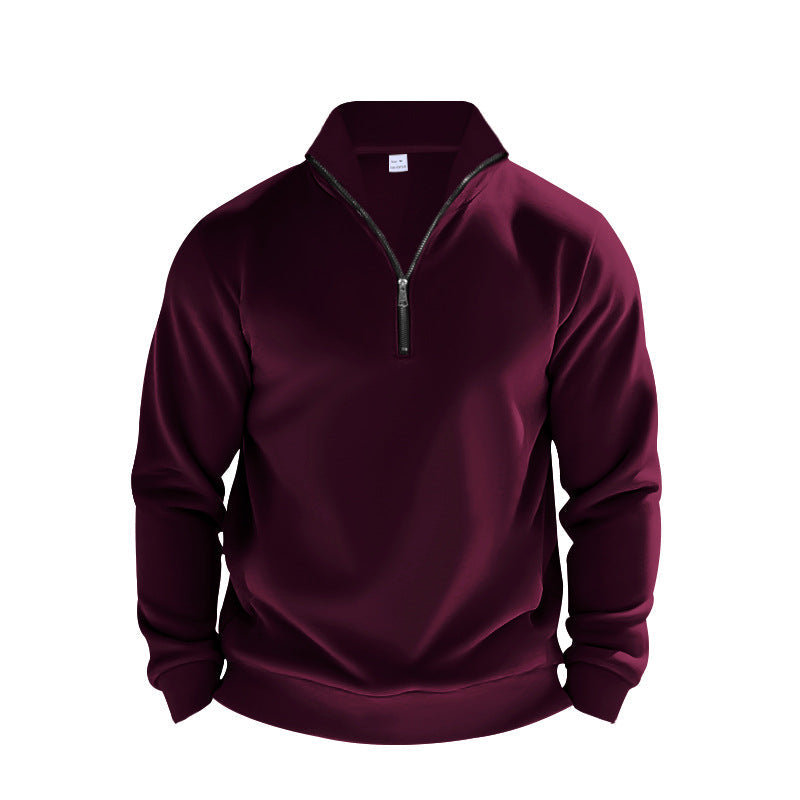 Herren Fleece Pullover Elastisch Halbzipp