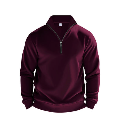 Herren Fleece Pullover Elastisch Halbzipp