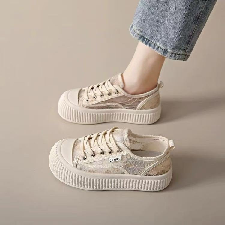 Damen Sneaker High Heels Plateau Schuhe Atmungsaktiv - BerlinGlamour