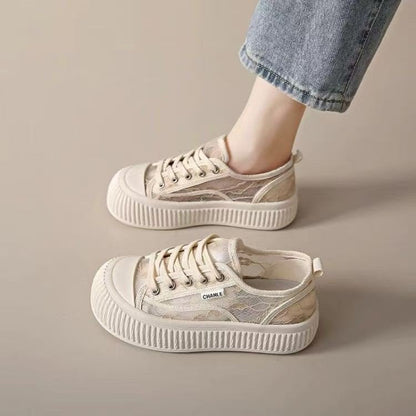 Damen Sneaker High Heels Plateau Schuhe Atmungsaktiv - BerlinGlamour