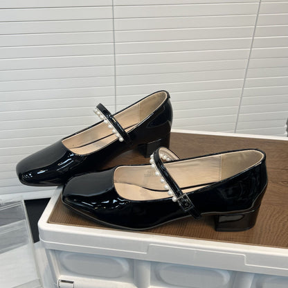 Damen Ballerinas Bequem Keilabsatz Riemen Detail