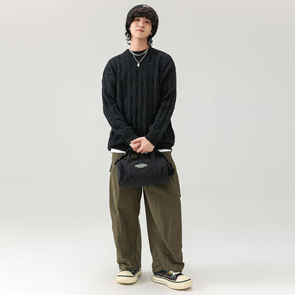 Herren Pullover Grobstrick Klassisch Modern