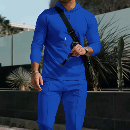 Herren Pullover Kapuze Sportlich Modern Mit Knöpfen - BerlinGlamour