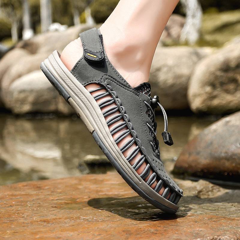 Damen Sport Sandalen Schnellschnürsystem Elastisch Bequem