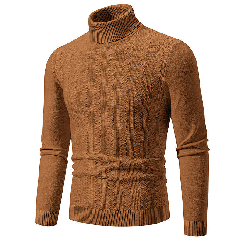 Herren Pullover Rollkragen Struktur Design Modern