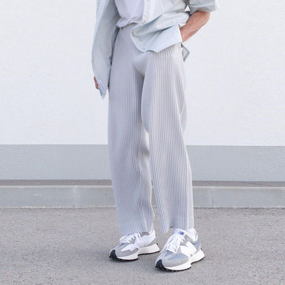 Herren Chino-Hose Plissiert Elastisch Modern