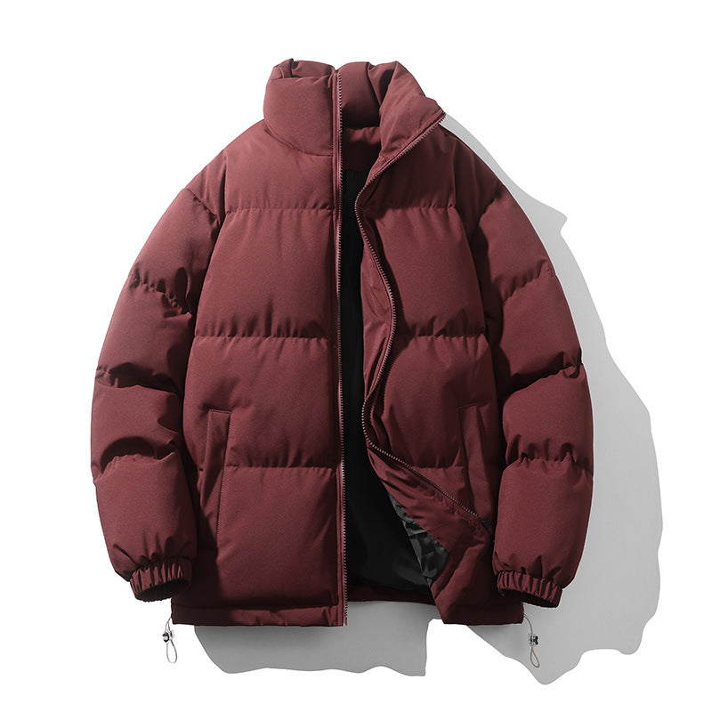 Herren Pufferjacke Isoliert Warm Hochkragen Modern