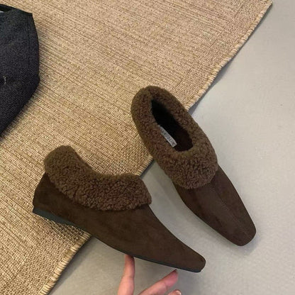 Weiche Damen Hausschuhe Fellkragen Bequem Warm