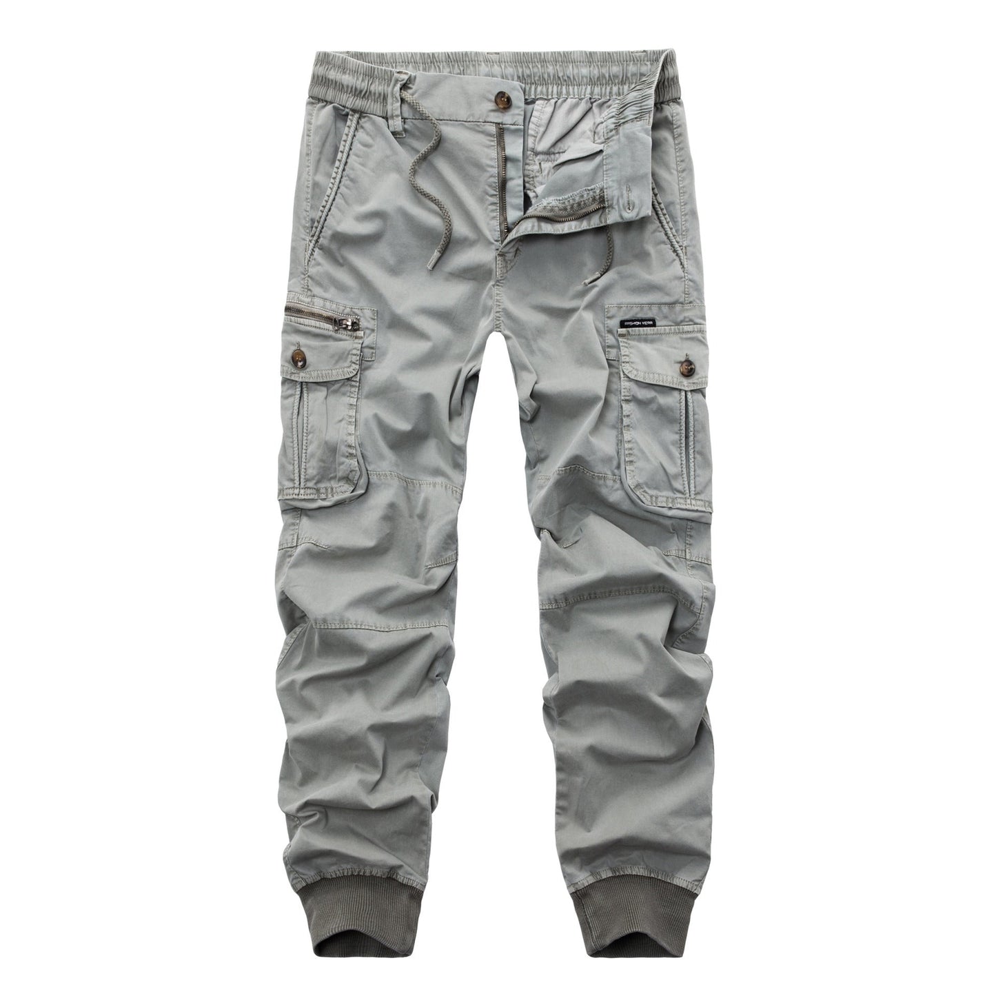 Herren Cargohose Bequem Elastisch Viel Taschen