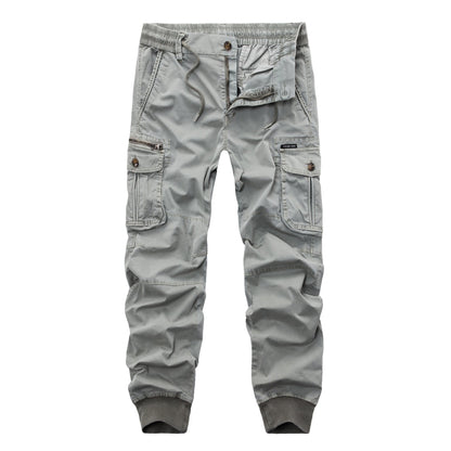 Herren Cargohose Bequem Elastisch Viel Taschen