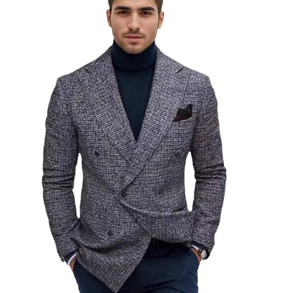 Herren Blazer Karo Elegant Modern Slim Fit