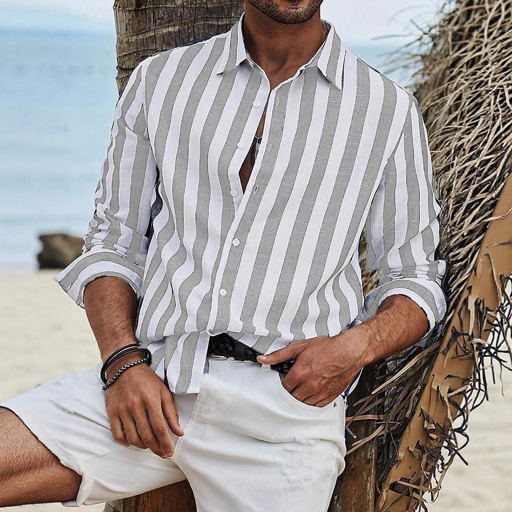 Herren Hemd Gestreift Modern Berlin Stil