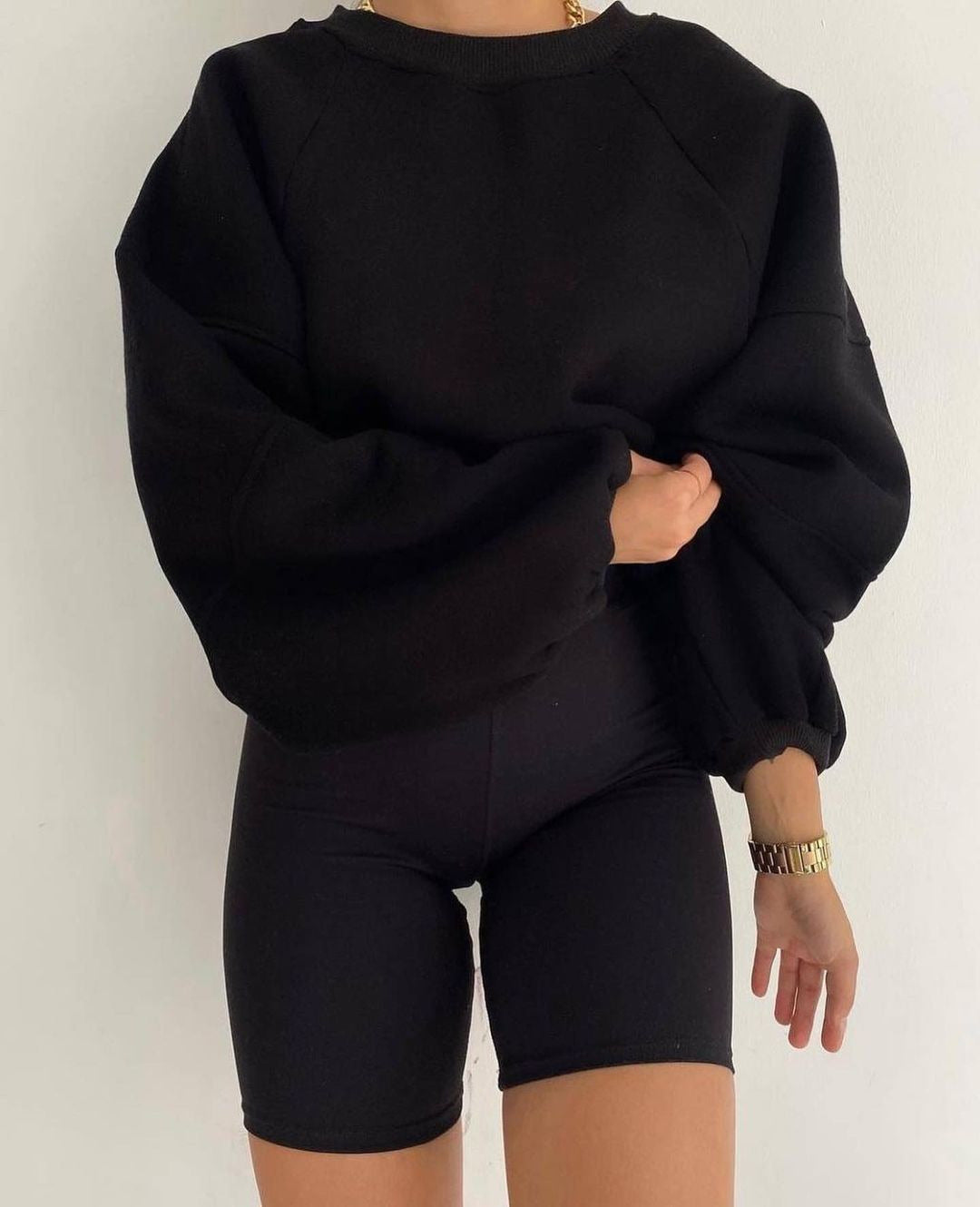 Damen Sweatshirt Oversized Große Ärmel Komfortabel