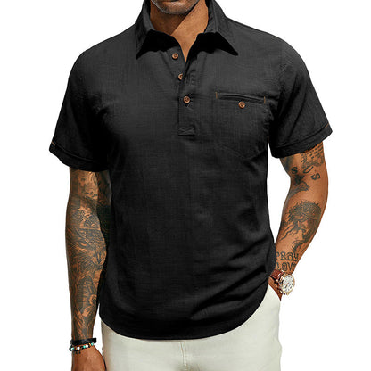 Herren Kurzarmhemd Sommer Modern Slimfit