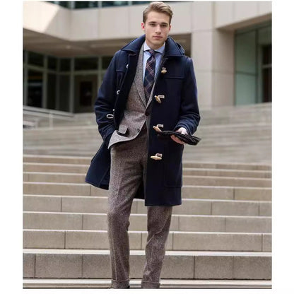 Herren Dufflecoat Langschal Modisch Warm