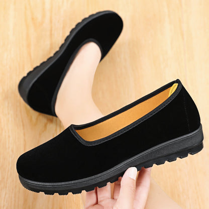Damen Slipper Bequem Veloursleder Warme HausSchuhe