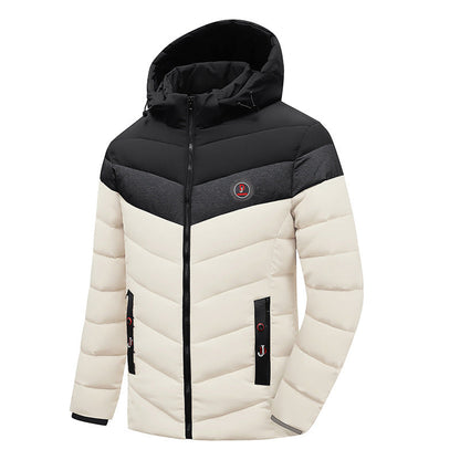 Herren Winterjacke Warm mit Kapuze Modern