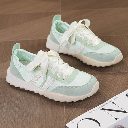 Damen Sneaker Modisch Satin Details Schuhe