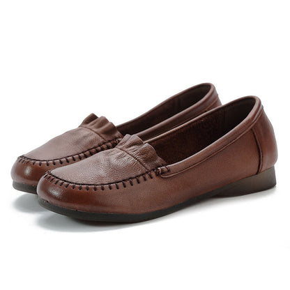 Damen Mokassins Leder Bequem Schuhe Frauen