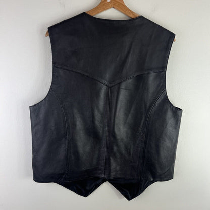 Herren Lederweste Stilvoll Schwarz Elegante