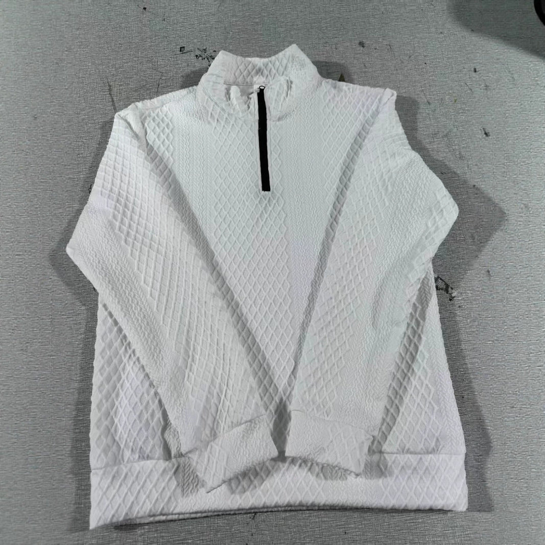 Herren Pullover Strick mit Struktur Muster Modern Schwarz - BerlinGlamour
