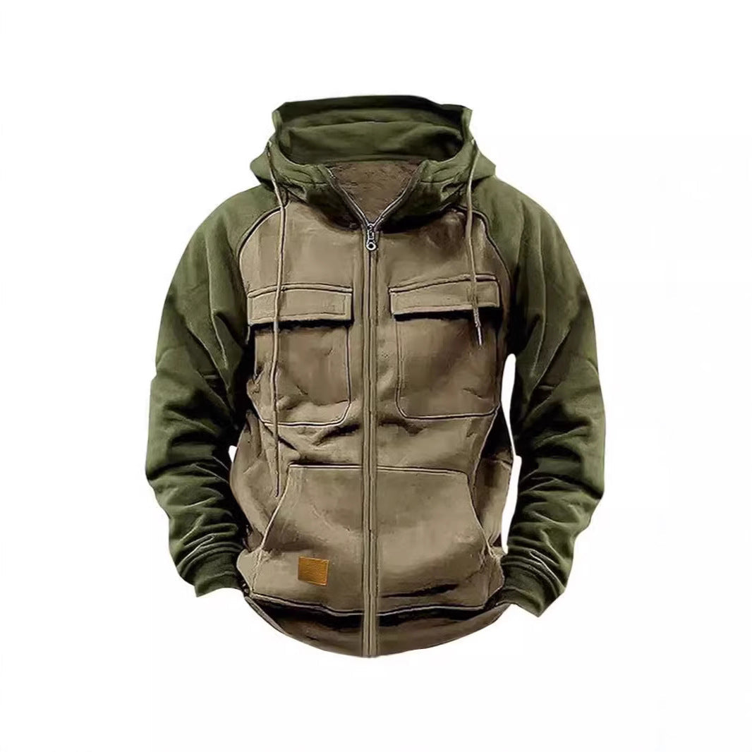 Herren Kapuzenjacke Funktionell mit Vordertaschen Hochwertig