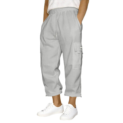 Damen Cargo-Hose Elastisch Praktisch Mit Seitentaschen