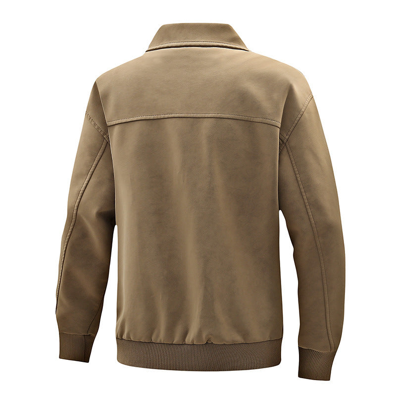 Herren Lederjacke Steppweste Soft Schwarz Modern