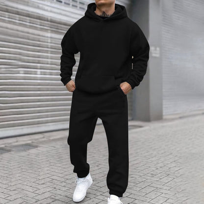 Bequemer Herren Freizeitanzug Oversized mit Kängurutasche