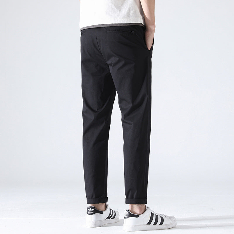 Herren Chino Hose Bequem mit elastischem Bund und Seiten Taschen