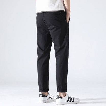 Herren Chino Hose Bequem mit elastischem Bund und Seiten Taschen