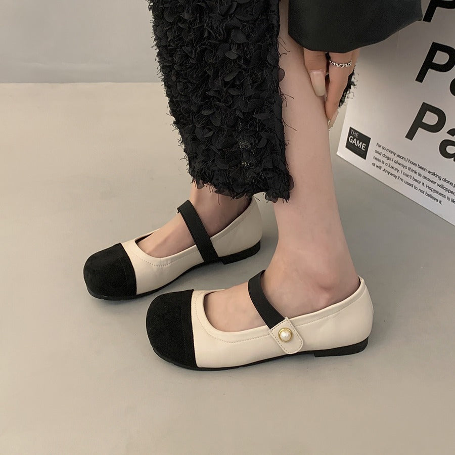 Damen Ballerinas Elegante Perlen Schuhe Modern