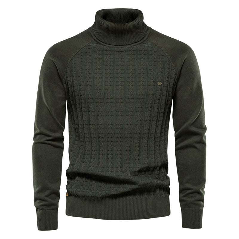 Herren Strickpullover mit modischem Stehkragen und strukturiertem Design BerlinGlamour, der perfekte Begleiter für jeden urbanen Abenteuer, wird dein neuer Titel sein: St