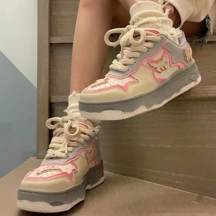 Damen Sneaker Tiermotiv Weichbezug Komfort Sohle