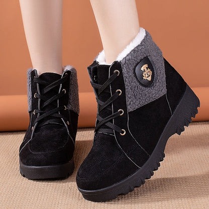 Damen Winterstiefel Weich Warm Fleece Innenfutter