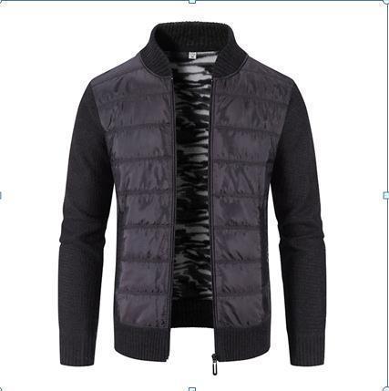 Herren Übergangsjacke Steppjacke Mit Strickdetails Casual