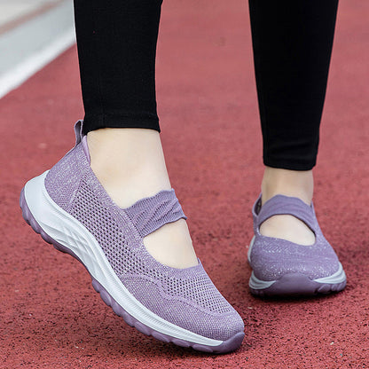 Damen Sport Sneaker Atmungsaktiv Elastisch Bequem