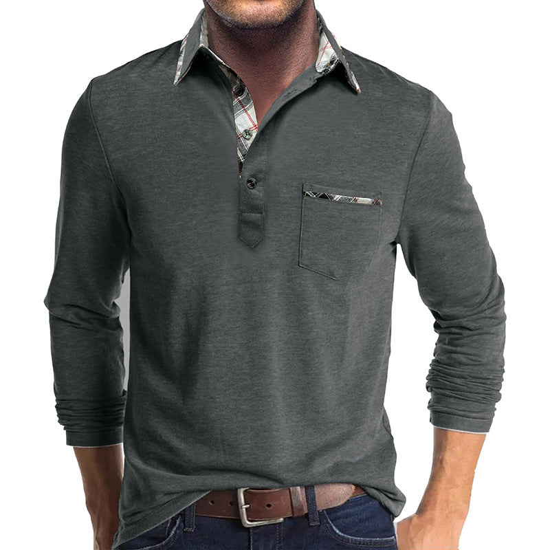 Herren Langarmshirt Elegant Modern Slimfit