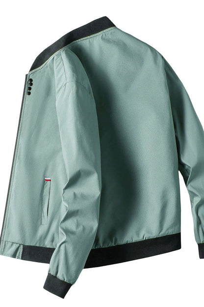 Herren Freizeitjacke Modern mit hohem Kragen und Reißverschluss