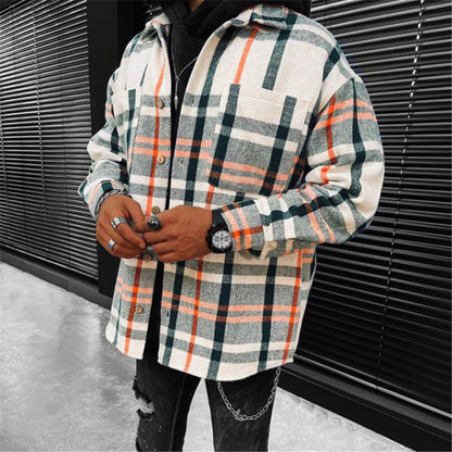 Herren Flanell-Shirt Karo Muster Brusttasche Weich