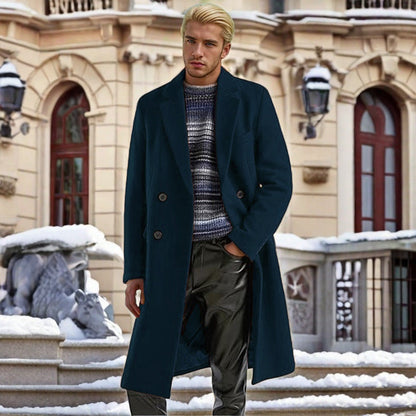 Herren Wollmantel Doppelreihig Elegant Modern