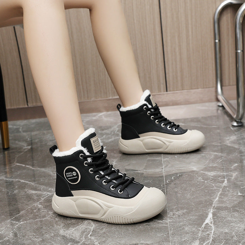 Damen Winter Sneaker Warm Isoliert Fleece Innenleben Sportlich