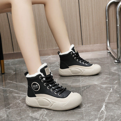 Damen Winter Sneaker Warm Isoliert Fleece Innenleben Sportlich
